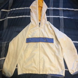 White yellow blue nike hoodie